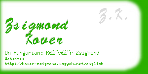 zsigmond kover business card